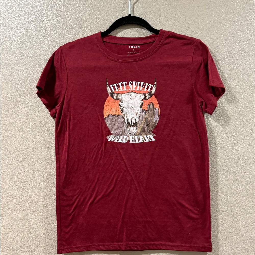 SHEIN Red Graphic T-Shirt for Women